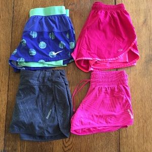 Lot of ladies workout shorts